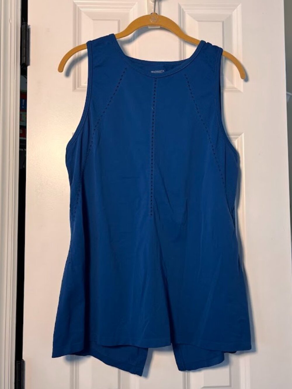 Athleta Royal Blue Laser Cut Mesh Vent Tank Top